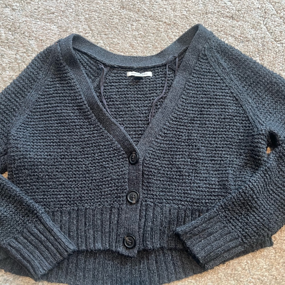 AE cropped knit cardigan